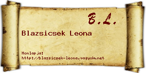 Blazsicsek Leona névjegykártya